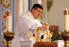 Deacon Oswaldo Sandoval was born in a remote part of El Salvador, the son of a farmer. After enduring years of war as a youth, he entered the United State in 1995 as a political refugee.  He will be ordained to the priesthood on May 26 at the Cathedral of St. Peter in Kansas City, Kan.
