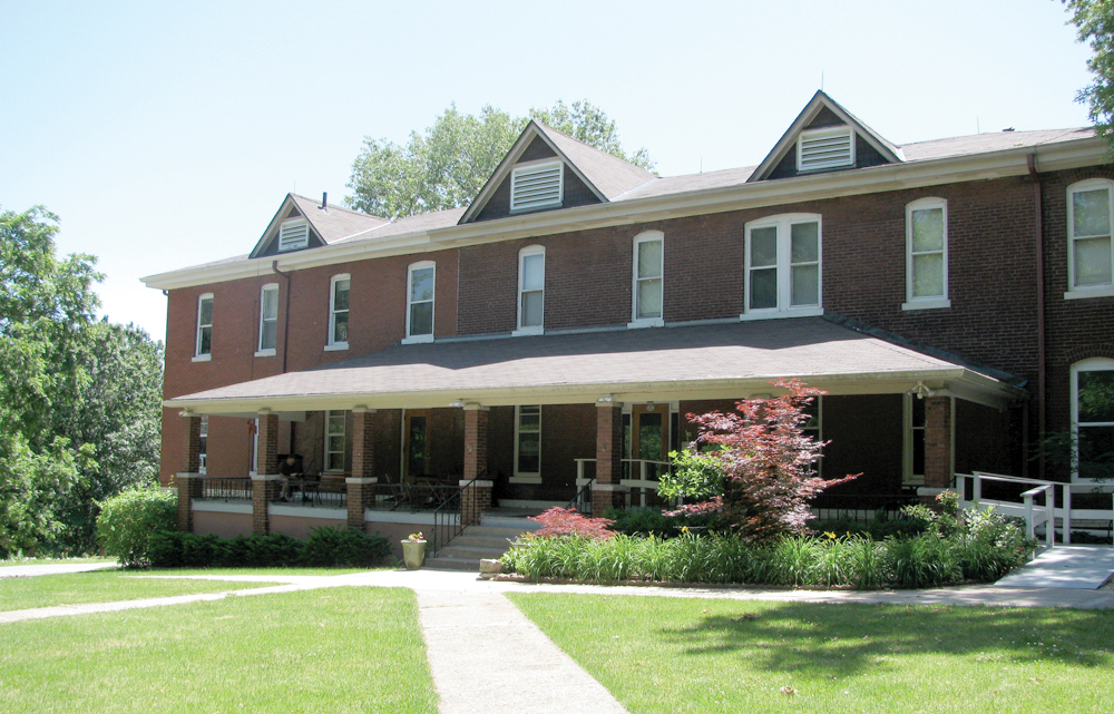 The retreat house was constructed in 1898 as a home for the mentally ill. With a front ramp and elevator, the facility is completely handicap accessible.