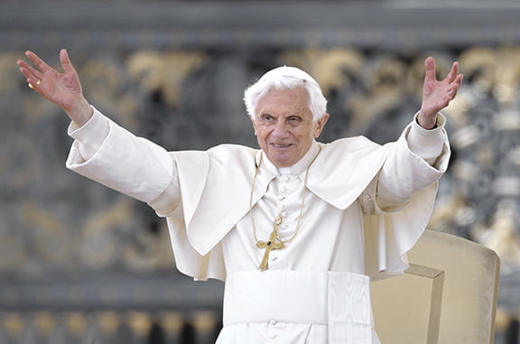 Pope Benedict XVI during his weekly general audience in St. Peter square at the Vatican, Wednesday. 25 April, 2012