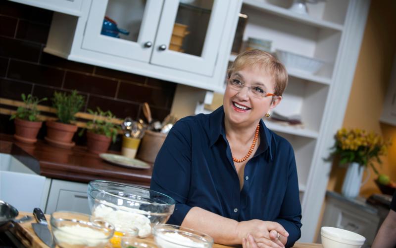 Chef Lidia Bastianich, pictured in an undated photo, is on her fifth public television cooking series, "Lidia's Kitchen," and on Dec. 11 will have a Christmas special on PBS. She's also written 13 books, most of them cookbooks, has a line of commercial cookware, separate lines of sauces and made-in-Italy pastas, and a string of restaurants in New York City, Chicago, Kansas City, Missouri, and even Brazil. (CNS photo/Roslan & Campion Public Relations)