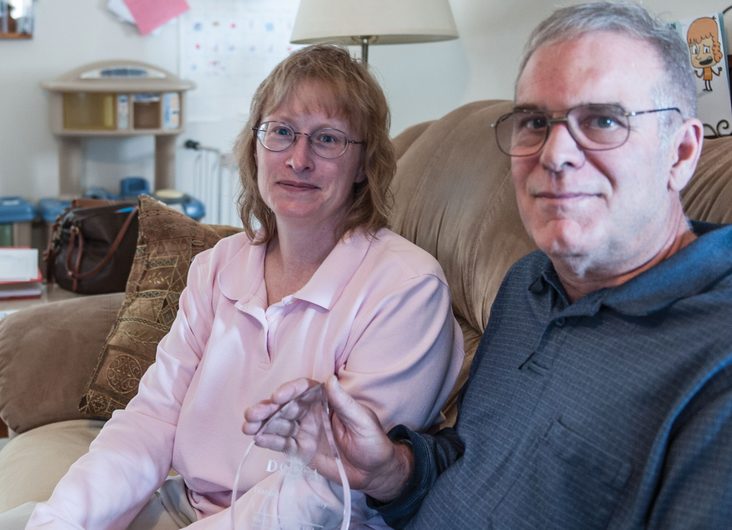 Patti and Steve Fisher were named the Foster Family of 2015 by DCCCA. In their three-and-a- half years as foster parents they have welcomed 25 children into their home.
