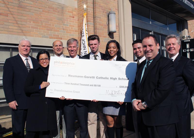 SS.John Neumann and Maria Goretti Catholic High School in Philadelphia awarded $300,000 grant to prepare students for college March 1. (CNS photo/Matt Gambino, Archdiocese of Philadelphia)