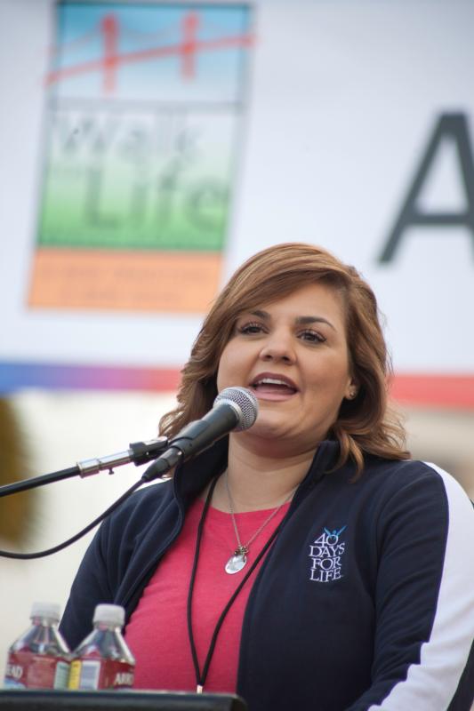Abby Johnson, a former Planned Parenthood employee of the year who has become an outspoken pro-life advocate, is pictured in a 2011 photo. Johnson told Georgetown University students April 20 that even the most strident abortion provider can have a change of heart. (CNS photo/Jose Luis Aguirre, Catholic San Francisco)