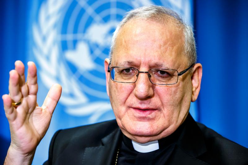 Chaldean Catholic Patriarch Louis Sako of Baghdad, pictured in a 2014 photo, urged Iraq's leaders to put an end to the "institutional, economic and security deterioration" in the country. (CNS photo/Salvatore Di Nolfi, EPA)
