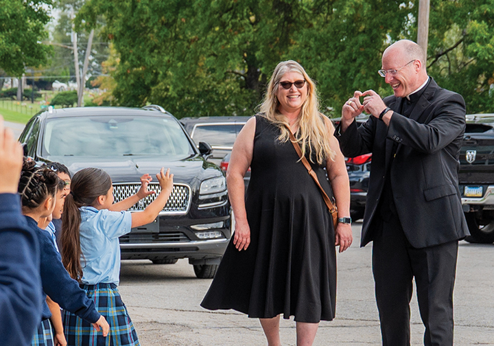 Archbishop tours Our Lady of Unity School in KCK